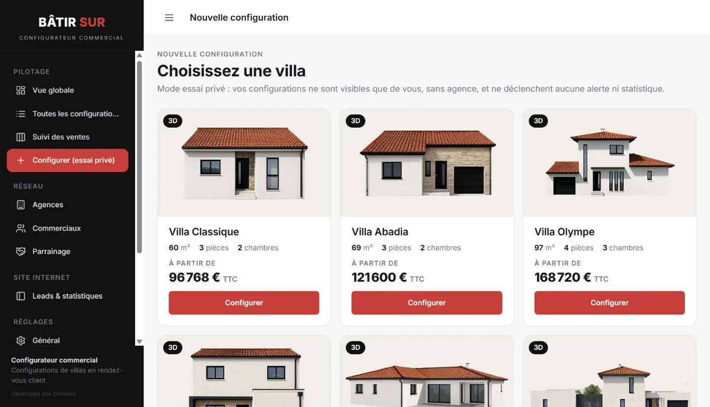 Aperçu de Configurateur commercial Bâtir Sur